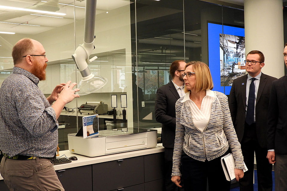 Domnall Hegarty discusses 3D printing and digital history with Nancy Brickhouse, Ph.D.