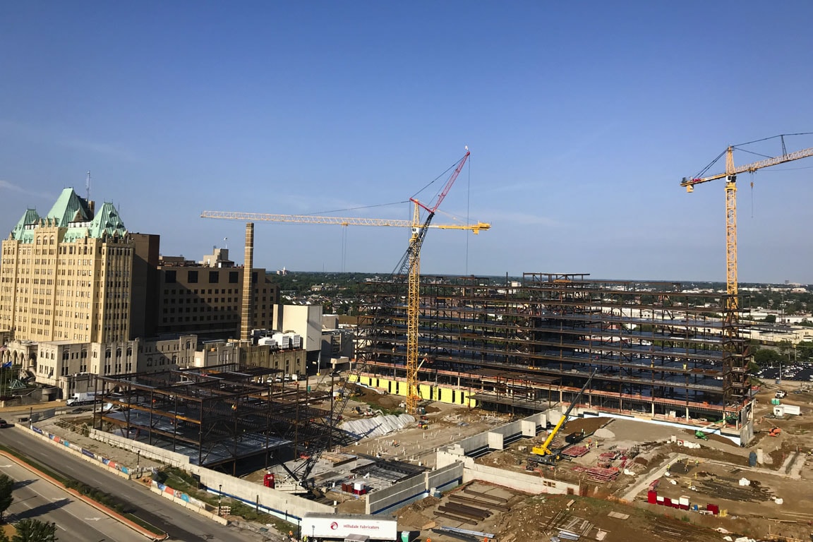 construction at Saint Louis University's medical campus