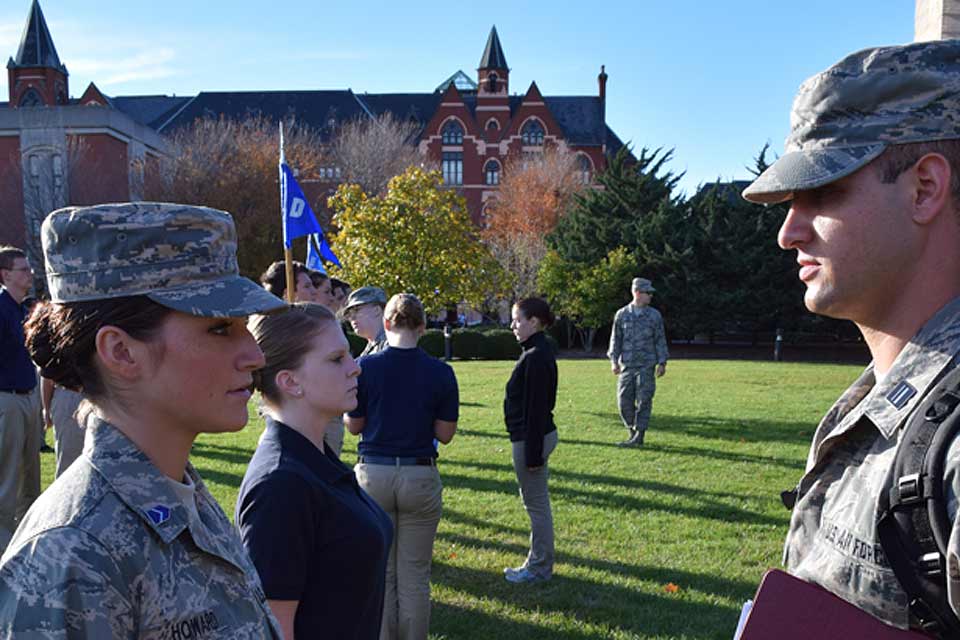 SLU's programs for those considering a military career or transitioning back to civilian life has been recognized with a top 50 spot on the College Consensus Best Colleges for Veterans 2018 list. File photo 