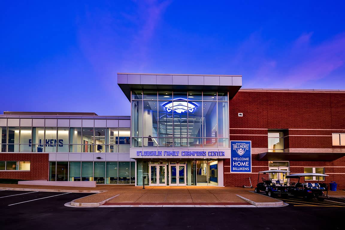 The exterior of the new O'Loughlin Champions Center