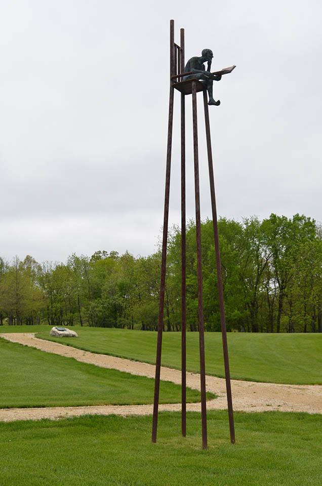 Meditations Over a Chair 
Bronze and steel 
2002
Dam de Nogales - Edwin Dam and Veronica de Nogales (Canada)