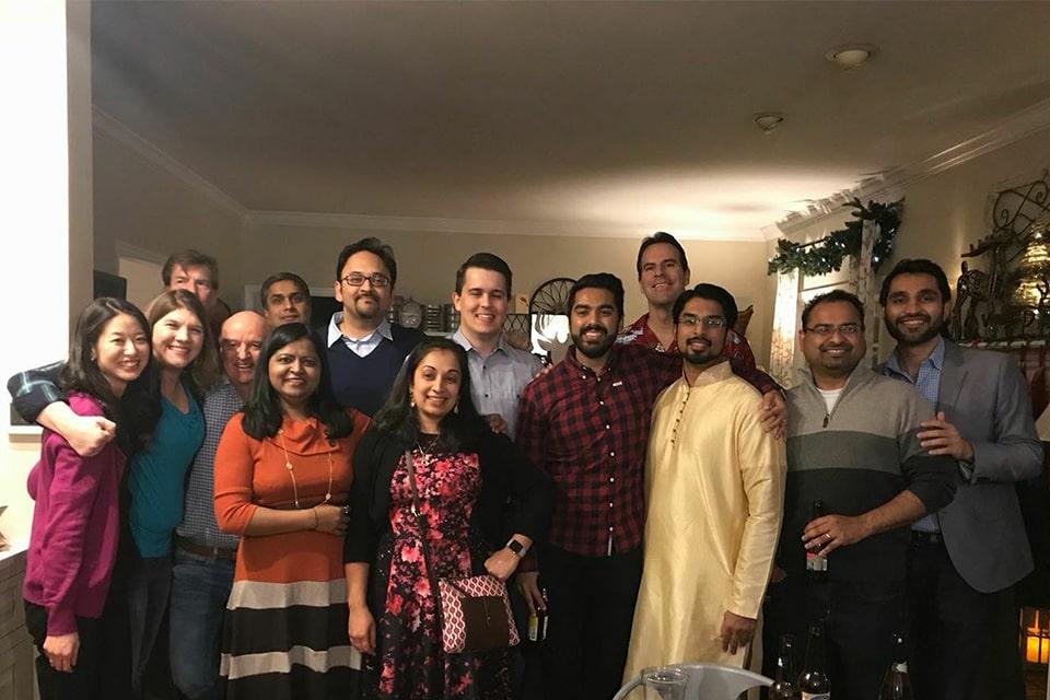 Slide 1 of group photo of child neurology residents together inside