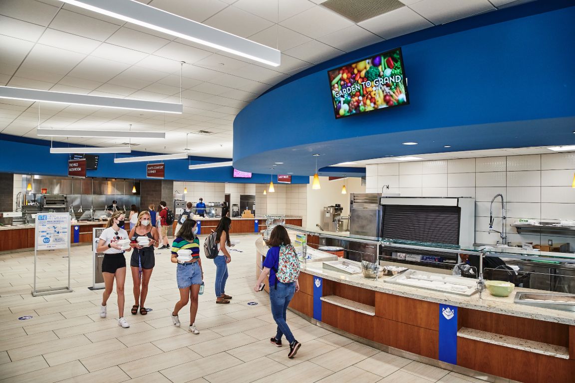 Stations inside Grand Dining Hall.
