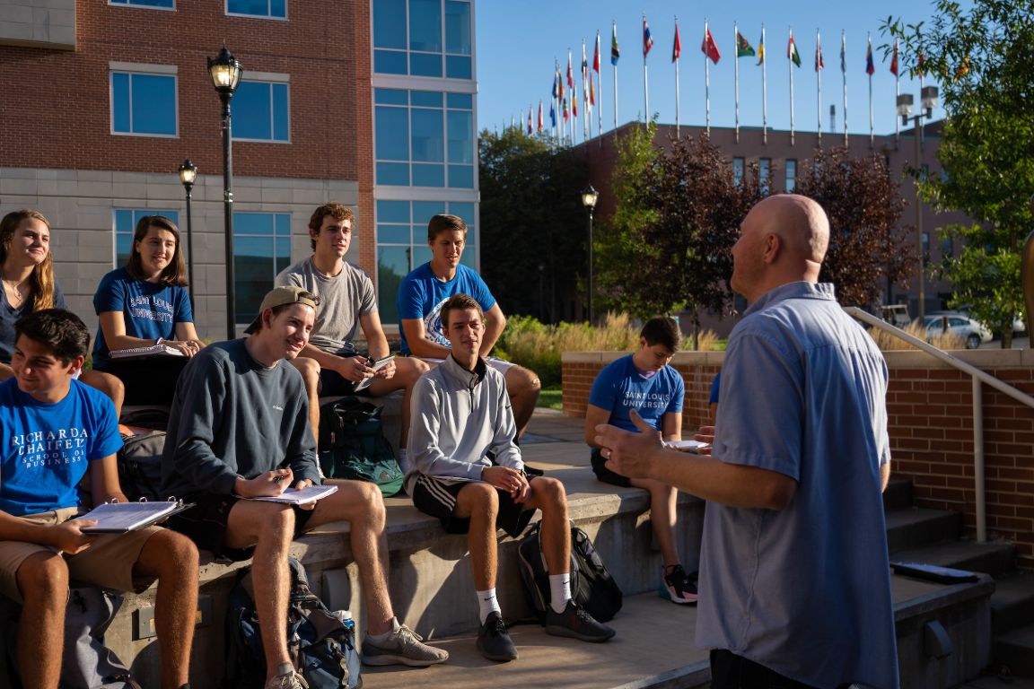 Outdoor classroom in Spring Hall.