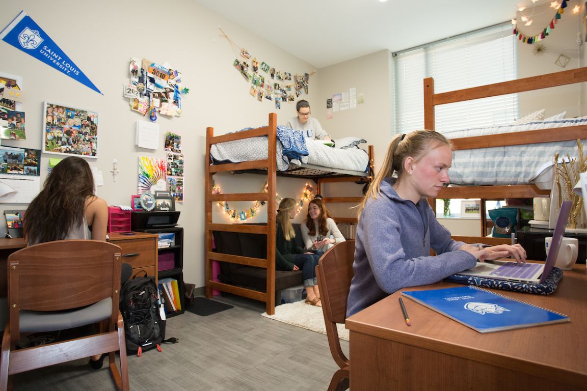 Room inside Spring Hall. 