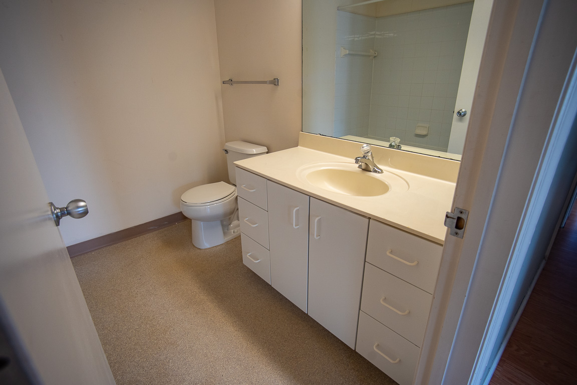 Bathroom in the Village Apartments.
