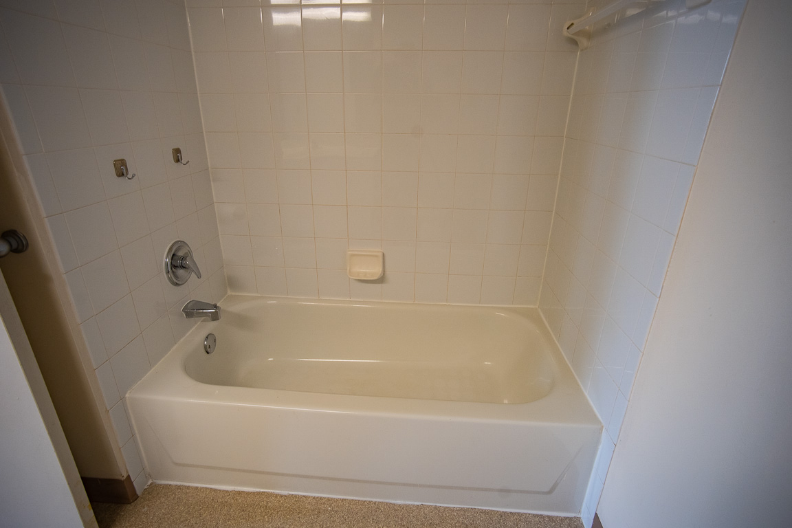 Shower in the Village Apartments.