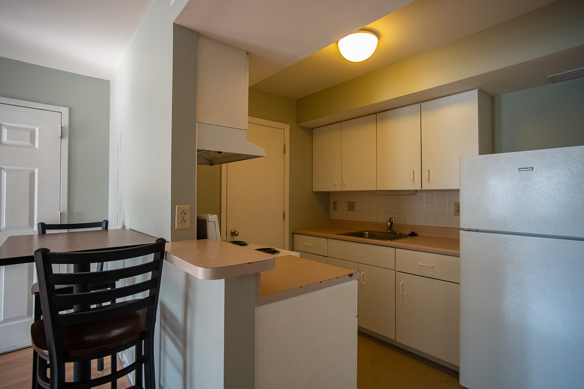 Kitchen in the Village Apartments. 