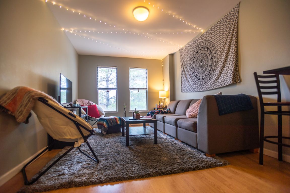 Another View of Living room in the Village Apartments.