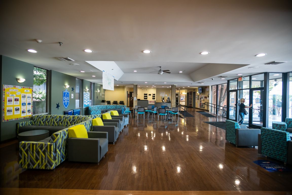 Reinert Hall lobby.
