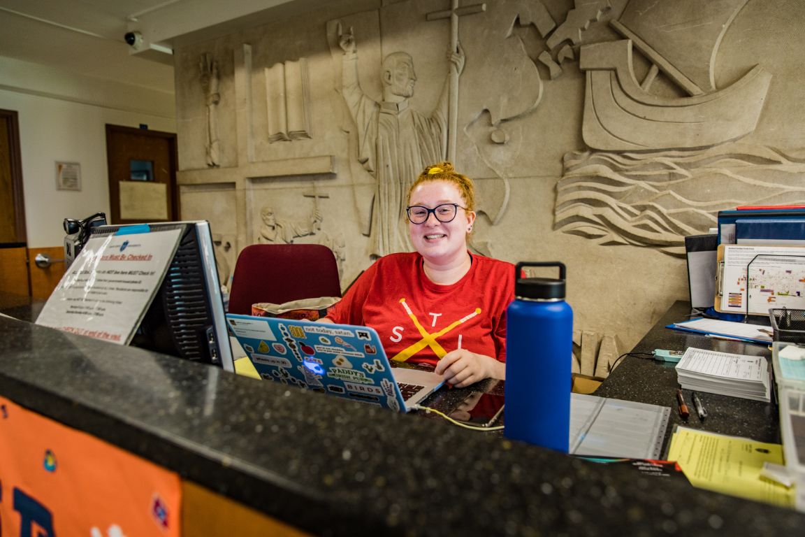 Fusz Hall desk.
