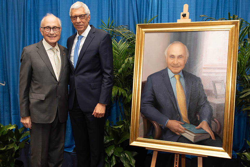 A portrait for Robert Wilmott, M.D. was unveiled at a ceremony Friday, Oct. 22. Photo by Luke Yamnitz.