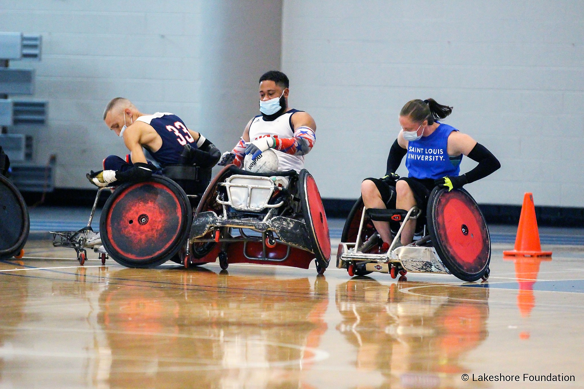 Pic 1 of 3, Sarah Adam, OTD, was diagnosed with multiple sclerosis. She began playing wheelchair rugby recreationally in 2017 and competitively in 2019. Photo by Lakeshore Foundation.