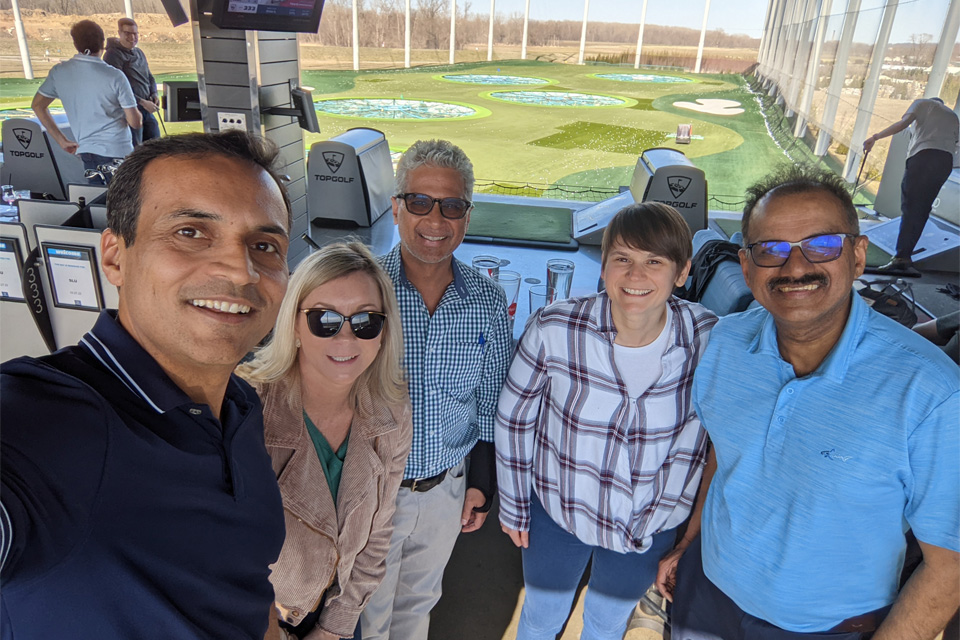 Our fellows with the faculty, Division Director Dr. Harjai and Internal Medicine Chairman Dr. Ravi Nayak