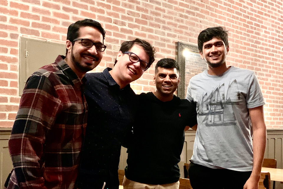 Fellows posing together for a picture