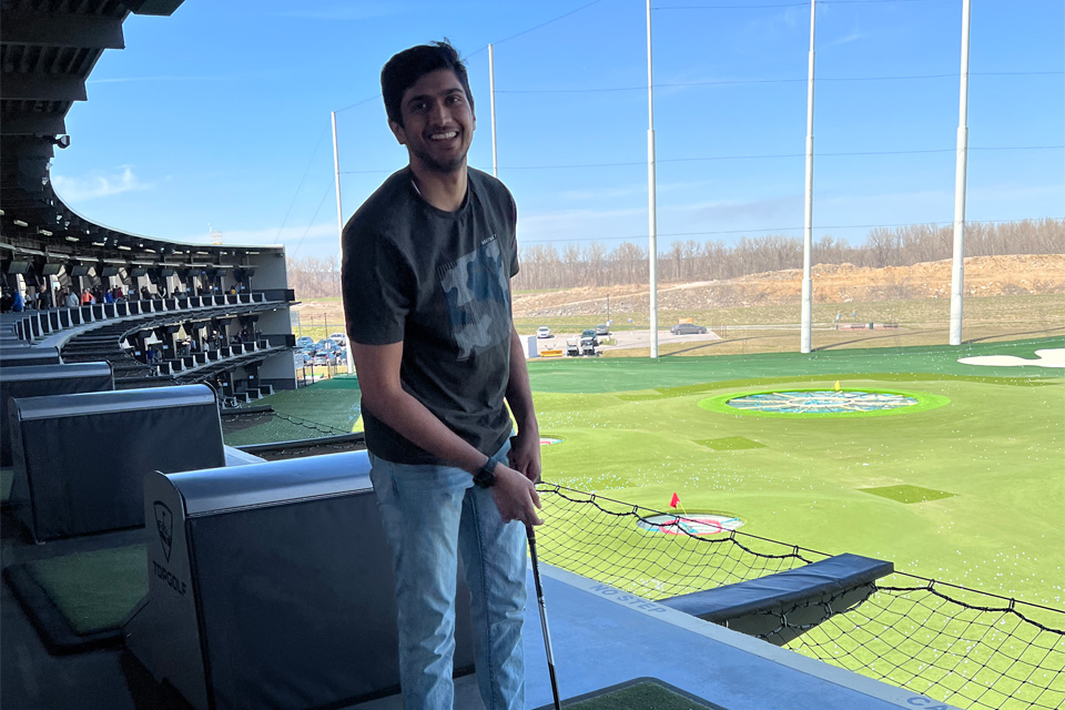 One of our fellows enjoying his time during the fellows’ wellness event at TopGolf
