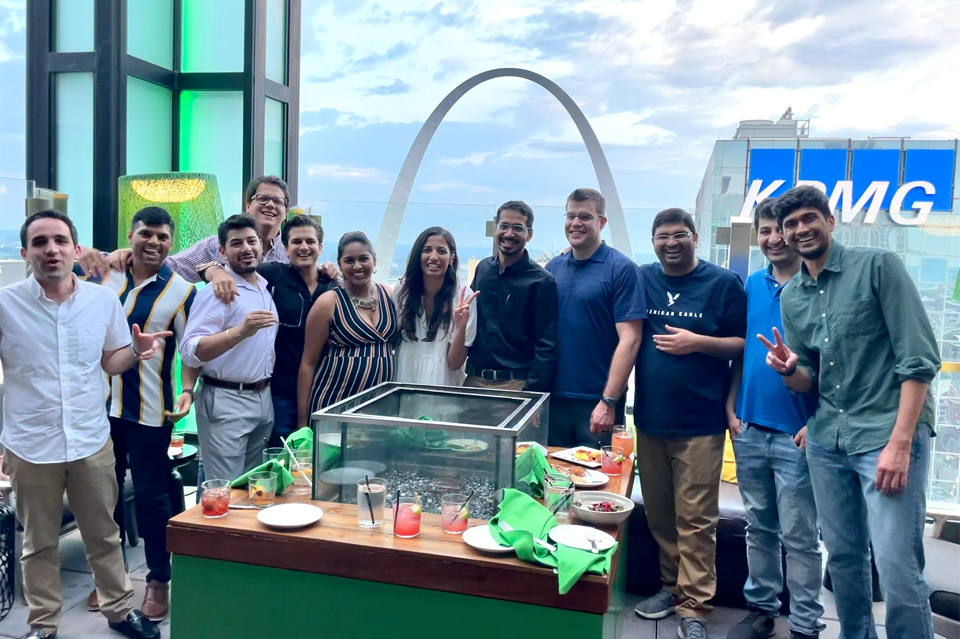 Fellows’ welcome party at Rooftop 360 in downtown St. Louis
