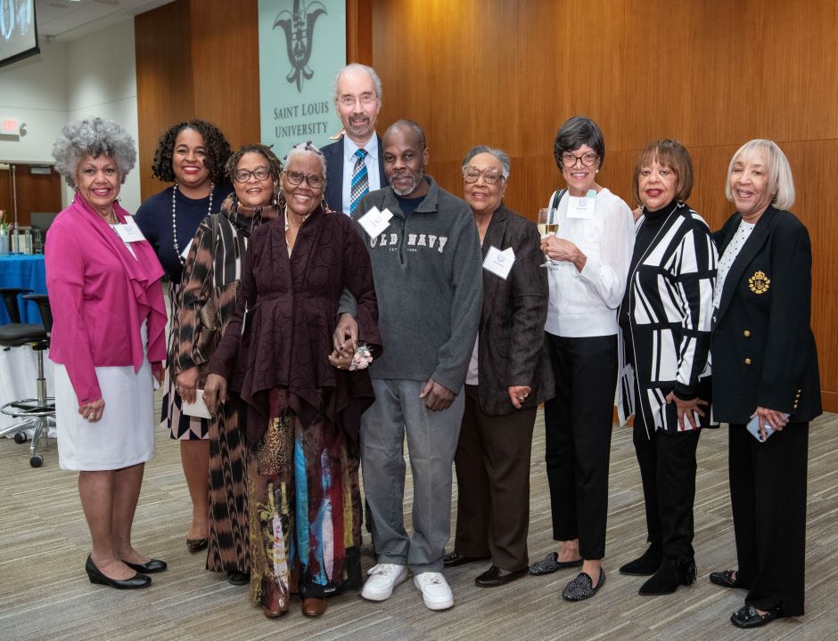 Family and friends of Adjoa Aiyetoro, an honoree at the Order of the Fleur de Lis Hall of Fame