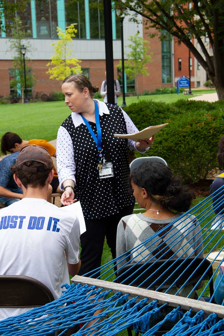 Faculty member leads core discussion