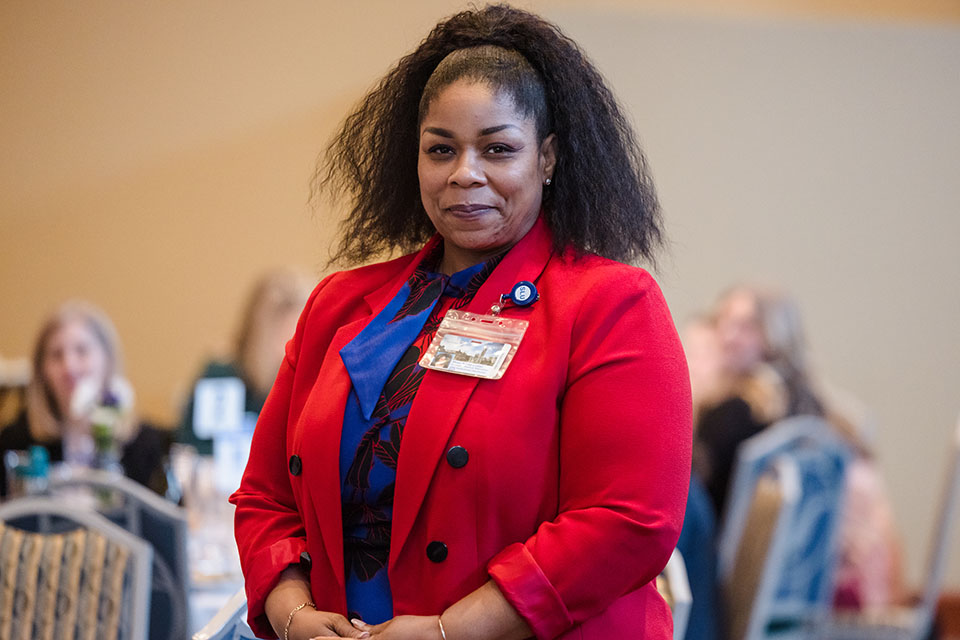 Missi White-Luster is honored during the 2023 Women of the Year Luncheon on April 24, 2023. Photo by Sarah Conroy.