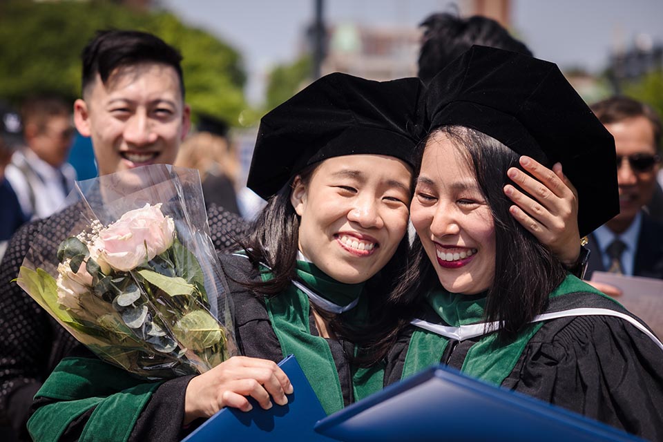 Graduates celebrate at the Spring 2023 Commencement Ceremony on Saturday, May 20, at Chaifetz Arena. Photo by Sarah Conroy. 