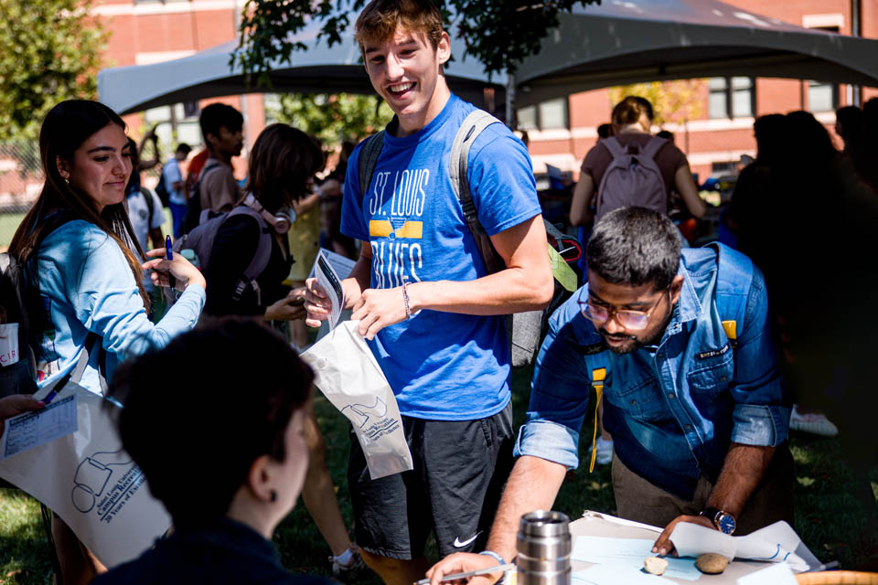 Students participate in a wellness activity during Fresh Check Day on Thursday, Sept. 6. Photo Sarah Conroy.
