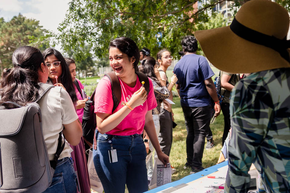 Students participate in a wellness activity during Fresh Check Day on Thursday, Sept. 6. Photo Sarah Conroy.