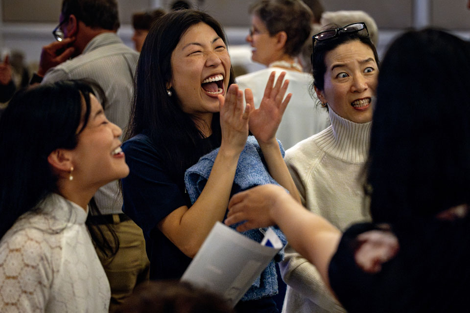 Saint Louis University School of Medicine fourth-year students celebrate during Match Day at the Ritz-Carlton on Friday, March 15, 2024. Photo by Sarah Conroy. 