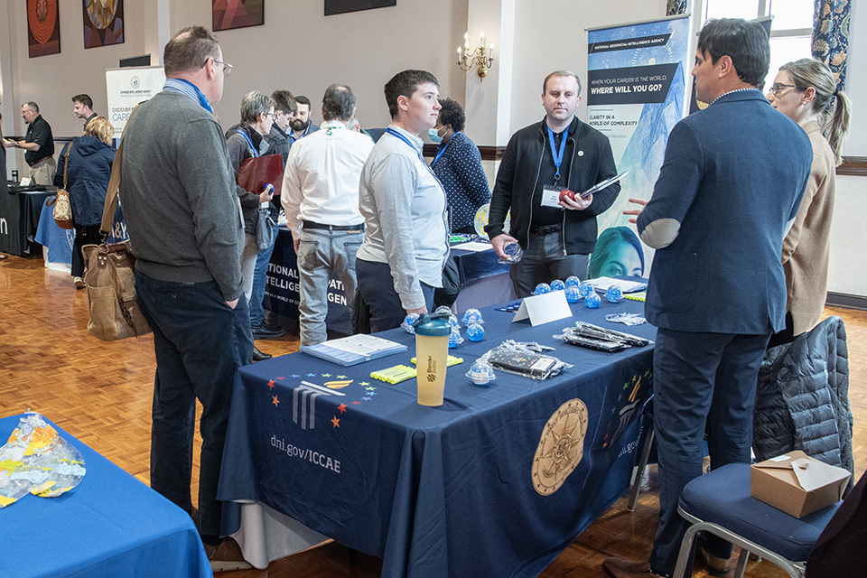 The conference featured a career fair hosted by Taylor Geospatial Institute. Photo by Steve Dolan.