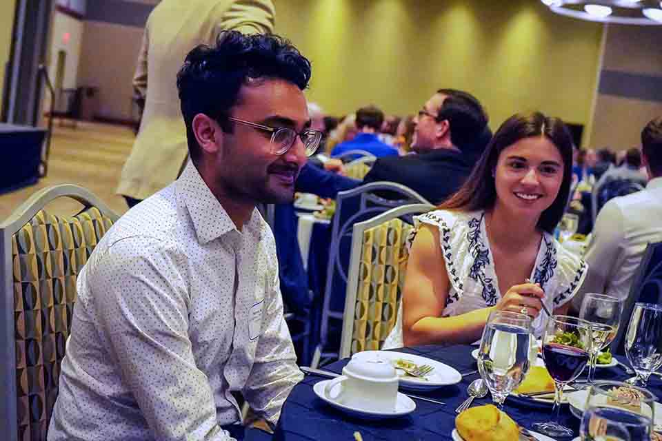 Students enjoy SLU's 2024 scholarship dinner. Photo by Megan Favignano Mansouri.