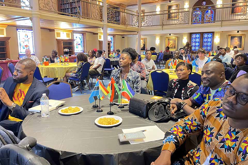 Invited guests and students listened with rapt attention at the event. Photo by Prisca Enedah.