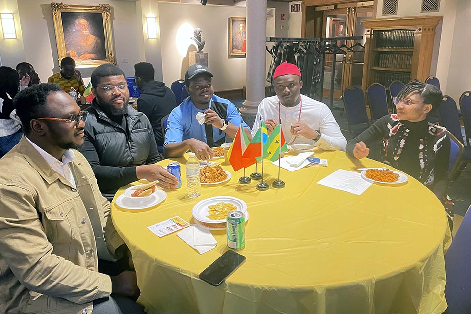 Some SLU African graduate students and invited guests were present at the event. Photo by Prisca Enedah.