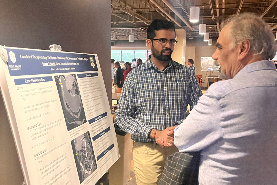 Researchers collaborate on Science Day. 