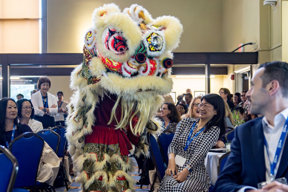 MICDS students in costume walk through the crowd at the Emerson Leadership Institute's third annual Be Heard! Women in Leadership conference on Friday, May 3. Photo by Sarah Conroy.  