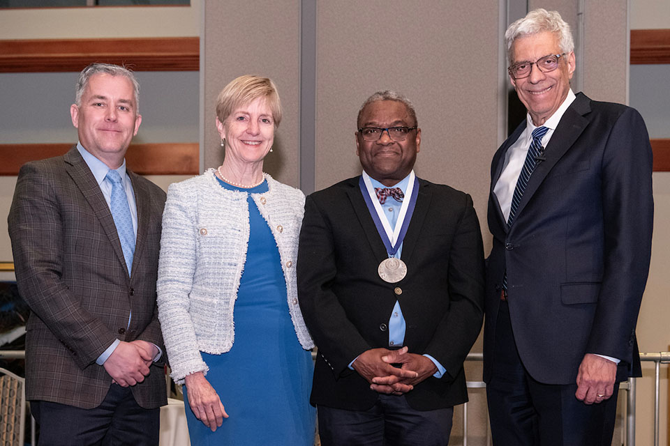 Saint Louis University held its 2024 Investiture Ceremony on March 7, marking the accomplishments of 21 distinguished faculty members across four academic units and honoring the donors whose philanthropic generosity has established endowed positions. Photo by Steve Dolan.
