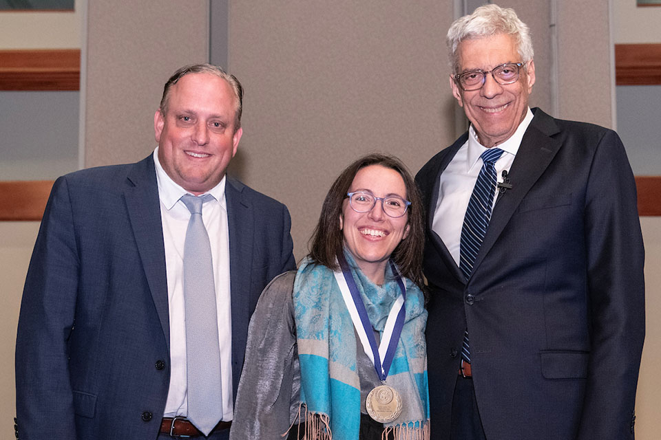Saint Louis University held its 2024 Investiture Ceremony on March 7, marking the accomplishments of 21 distinguished faculty members across four academic units and honoring the donors whose philanthropic generosity has established endowed positions. Photo by Steve Dolan.
