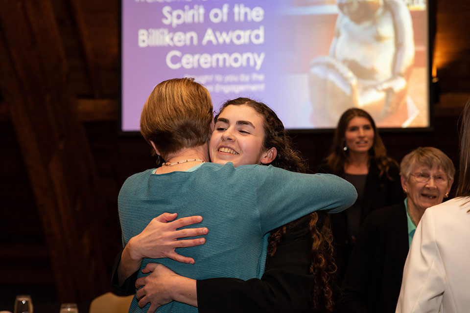 Students enjoy the Spirit of the Billiken Award ceremony. Photo by Luke Yamnitz.