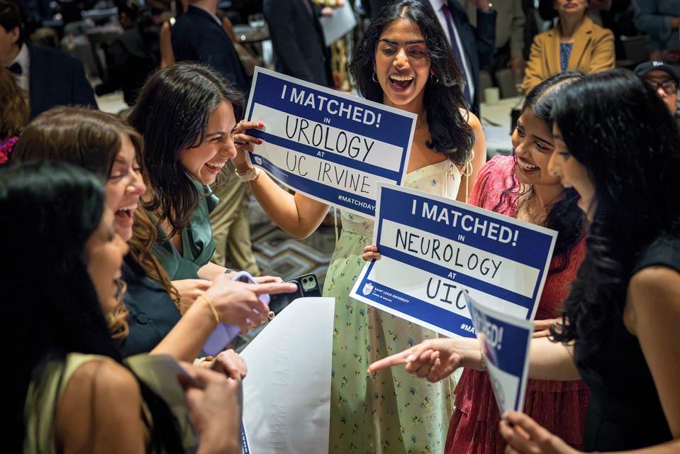 Saint Louis University's School of Medicine Medical students celebrate Match Day at the Chase Park Plaza on March 21, 2025. Photo by Sarah Conroy. 