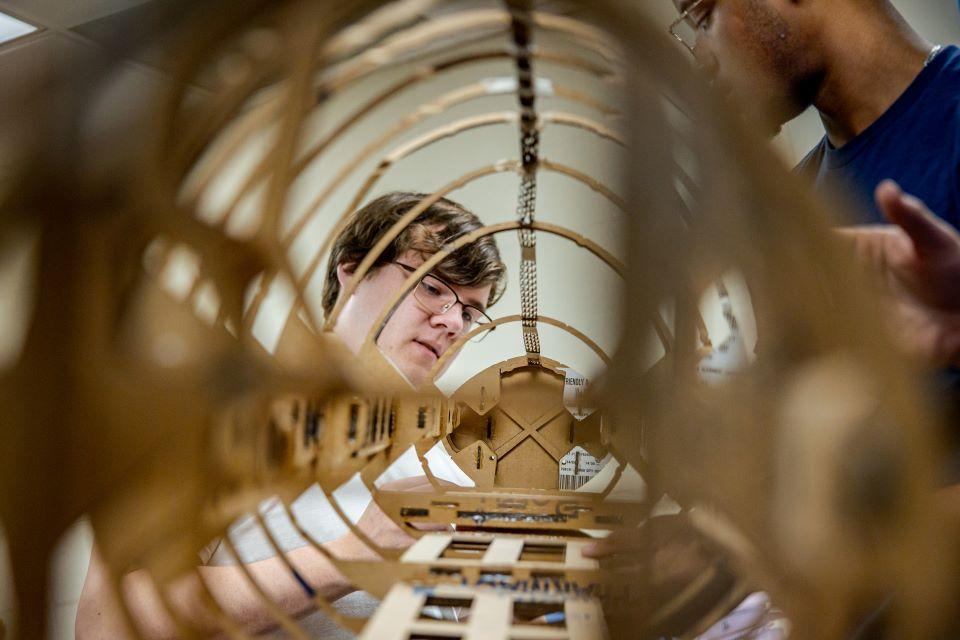 Will Jameson works in the AirCRAFT Lab. Photo by Sarah Conroy.