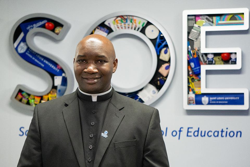 Fr. Thomas Sserwadda, a doctoral student studying higher education administration in the School of Education at Saint Louis University. Submitted photo.