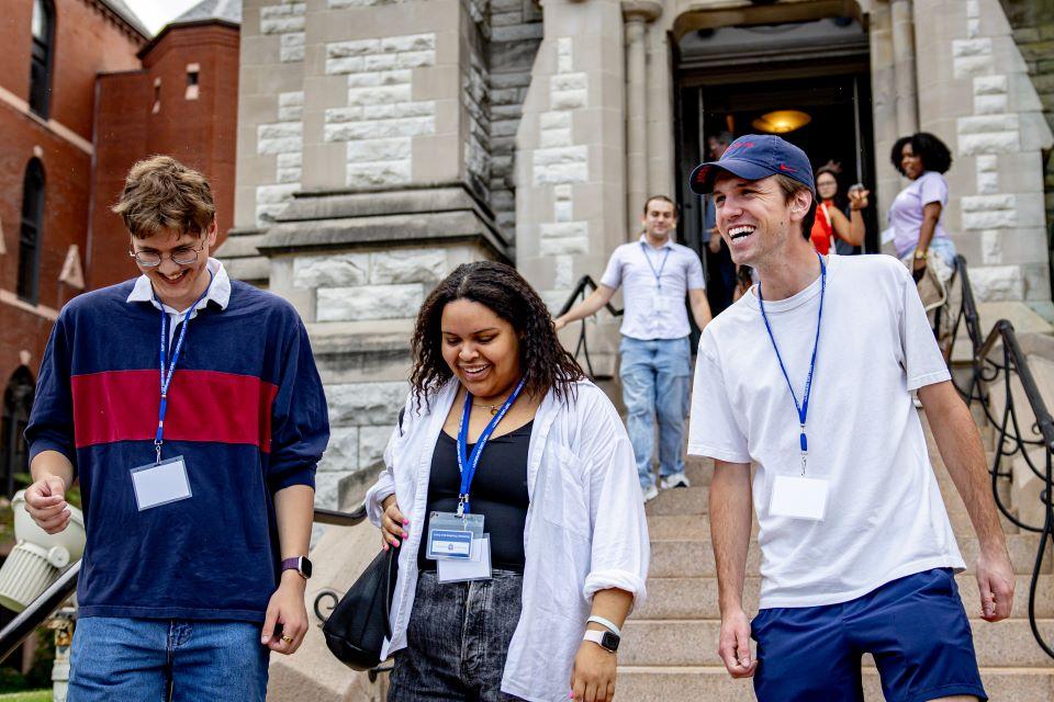 Student leaders from Jesuit schools participate in the opening Mass during the 2025 National Jesuit Student Leadership Conference on July 22, 2025. Photo by Sarah Conroy.