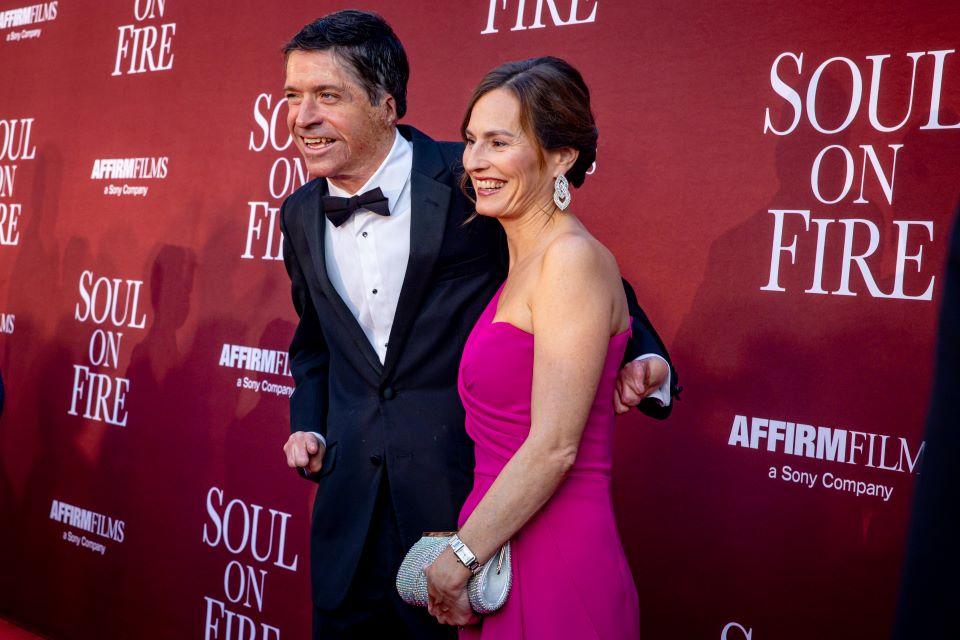 John and Beth O’Leary on the red carpet during the world premiere of Soul on Fire at Powell Hall on October 2, 2025. Photo by Sarah Conroy. 


