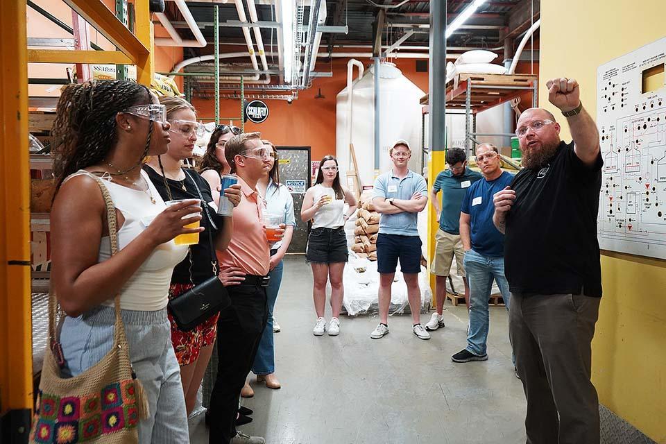 Billikens of the Last Decade (BOLD) met for a brewery tour and happy hour on Thursday, June 26 at Schlafly Bottleworks. Photo by Megan Favignano Mansouri.