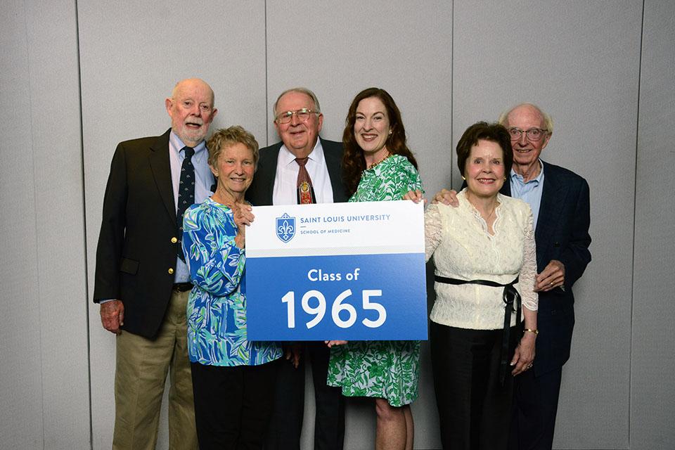 School of Medicine classmates pose for group photos during SLU's 2025 Med Reunion. Photo by Sarti Photo Services.