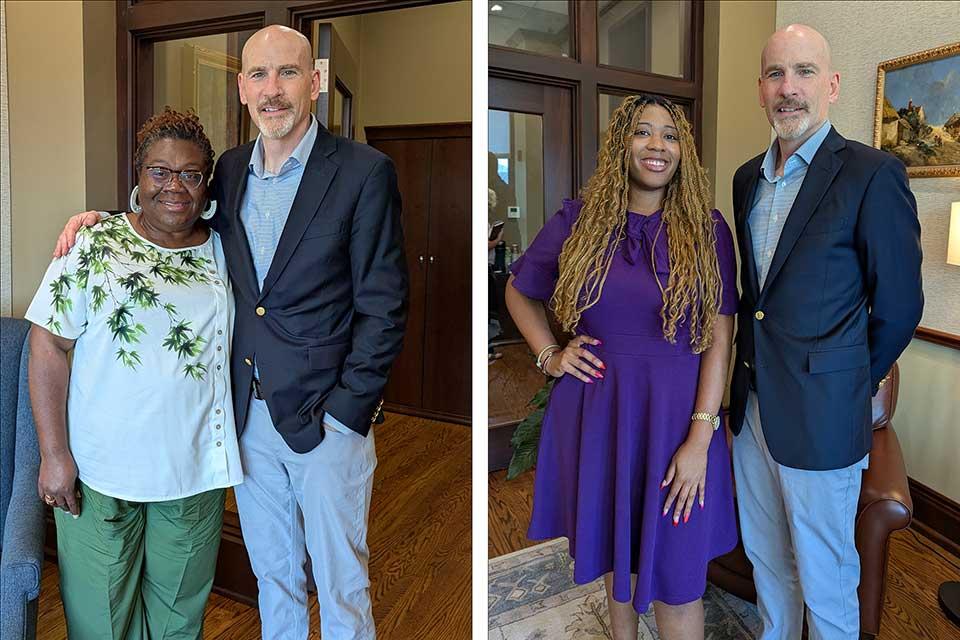 In August 2025, President Feser met with St. Louis Alderwoman Laura Keyes (left) of the 11th ward and Alderwoman Alisha Sonnier of the 7th ward.