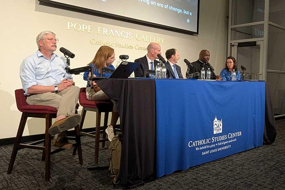 President Feser joined a panel discussing "AI and Its Impact on Education, Research, and the Quest for Truth" on Sept. 15, 2025. The panel was hosted by SLU's Catholic Studies Center and the College for Philosophy and Letters.
