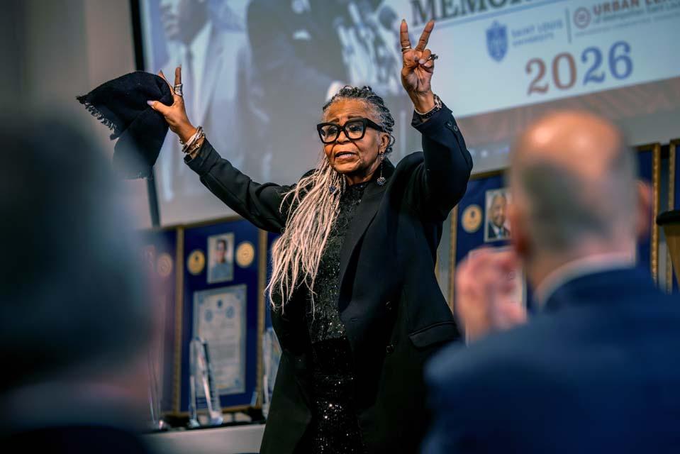 Featured guest, gospel artist, Vanessa Bell Armstrong, performs during the 2026 Martin Luther King Jr. Memorial Tribute on Jan. 22, 2026. Photo by Sarah Conroy.