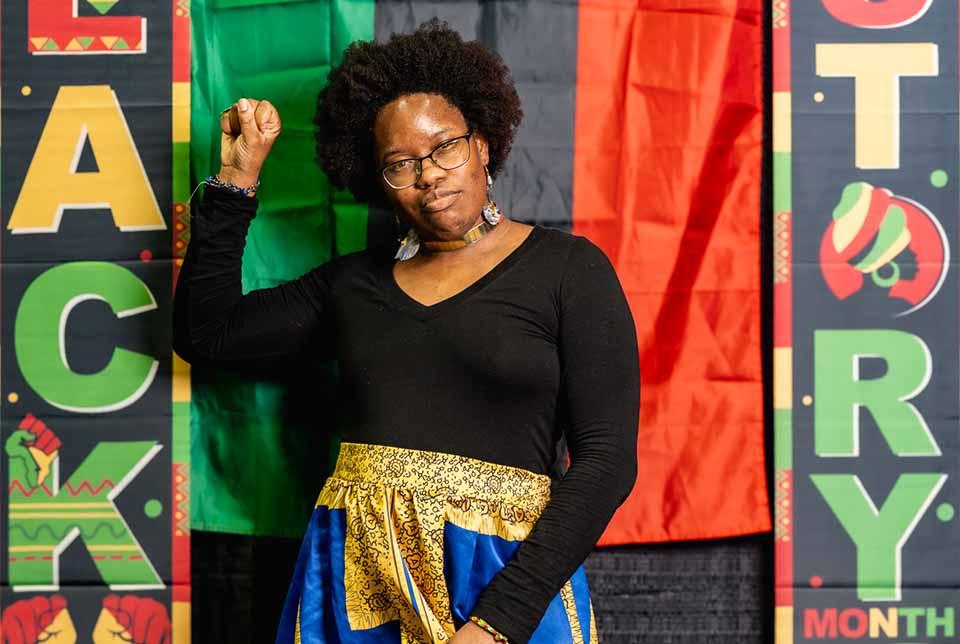 Attendees at the fourth annual Black History Month Celebration and Awards Ceremony pose for a picture. Submitted photo.