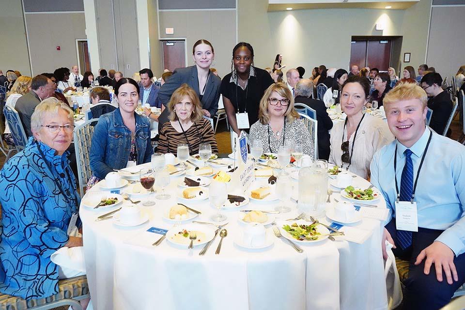 Donors and student scholarship recipients enjoy dinner at the 2026 Scholarship Dinner. Photo by Megan Favignano-Mansouri.