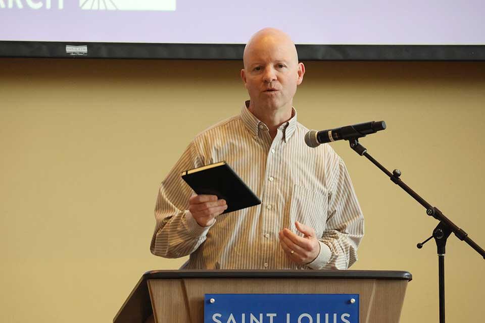 Fran Sverdrup, Ph.D., received a Faculty Innovation Award at the 2026 Scholarly Works and Grant Winners Reception on Wednesday, April 29. Photo by Joe Barker. 